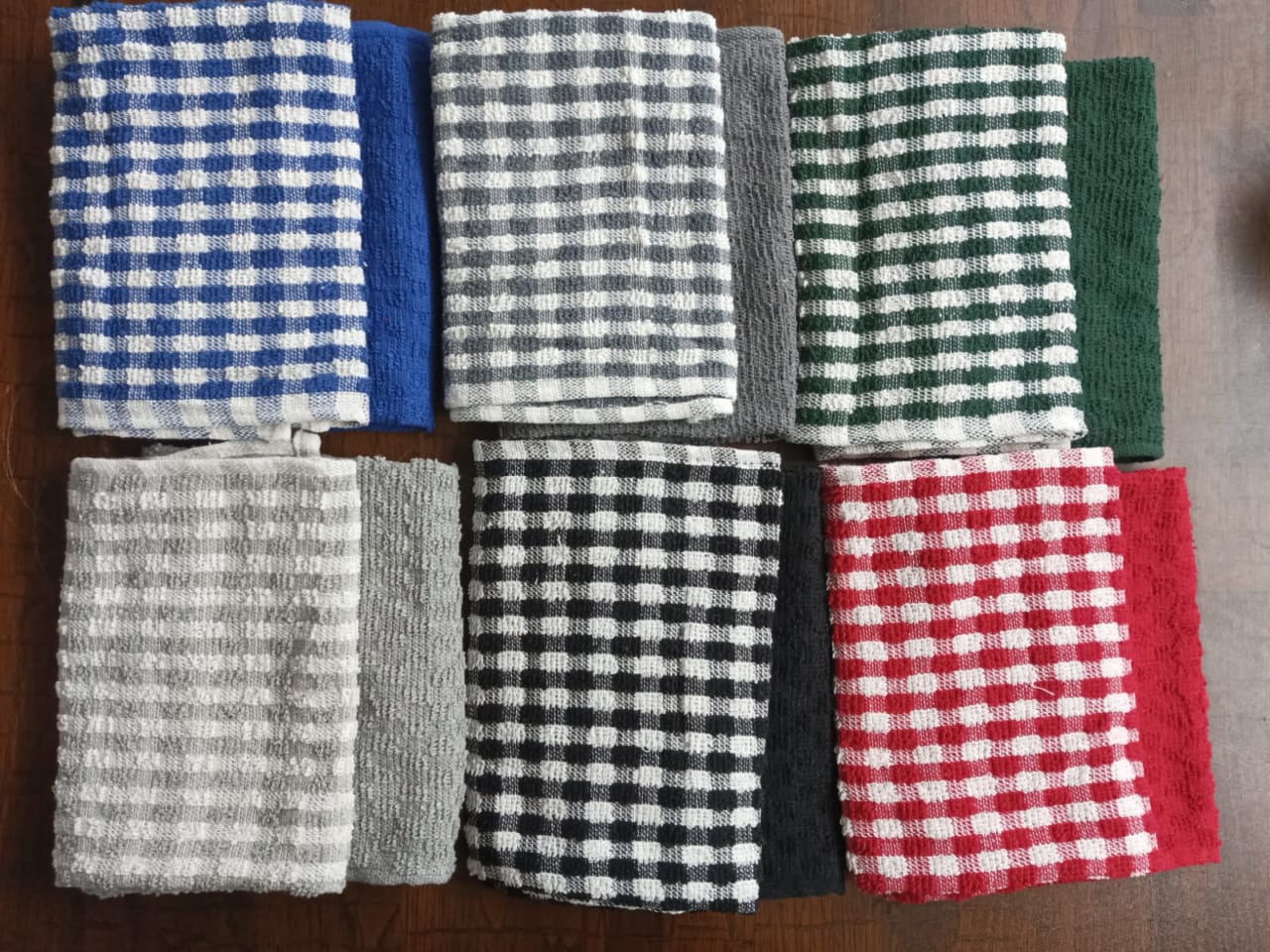 Terry mono check towels 90 Gram
